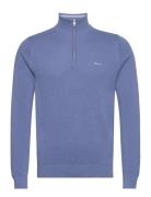 GANT Cotton Pique Half Zip Blå