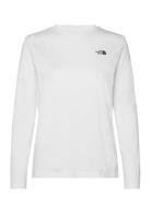 W L/S Simple Dome Tee Sport T-shirts & Tops Long-sleeved White The Nor...