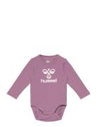 Hmlflips Body L/S Långärmad Bodysuit Pink Hummel