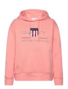 Rel Archive Shield Hoodie Tops Sweat-shirts & Hoodies Hoodies Pink GAN...