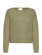 Vila Vibellisina Boatneck L/S Knit Top - Noos Khaki Green