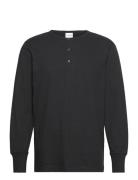 Slhphillip Ls Henley Noos Tops T-shirts Long-sleeved Black Selected Ho...