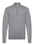 Les Deux Greyson Half-Zip Merino Knit Grå