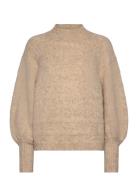 ONLY Onlcelina Ls High Pullover Knt Noos Beige