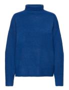 Gina Tricot Funnel Neck Knit Sweater Blå