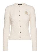 Lauren Ralph Lauren Gassed Cotton-Cardigan Kräm