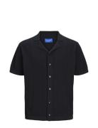 Jack & J S Jorvalencia Structure Knit Ss Polo Sn Svart