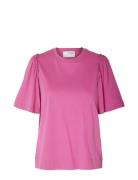 Slfpenelope 2/4 Ruffle Tee Tops T-shirts & Tops Short-sleeved Pink Sel...