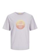 Joraruba Sunset Branding Tee Ss Jnr Tops T-shirts Short-sleeved Purple...