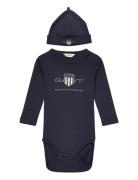 Archive Shield Body And Beanie Sets Sets With Body Navy GANT