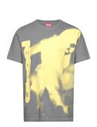T-Just-N13 T-Shirt Tops T-shirts Short-sleeved Grey Diesel