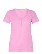 Mmastin Basic Tee Tops T-shirts & Tops Short-sleeved Pink MOS MOSH