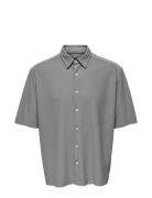 ONLY & SONS Onsboyy Life Rlx Recy Pleated Ss Shirt Grå