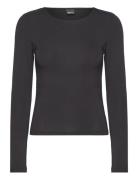 Gina Tricot Soft Touch Crew Neck Top Svart