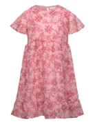 Creamie Dress Flower Dobby Rosa