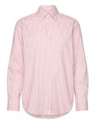 Rel Luxury Oxford Striped Bd Shirt Tops Shirts Long-sleeved Pink GANT