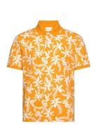 Palm Lei Print Ss Polo Tops Polos Short-sleeved Orange GANT