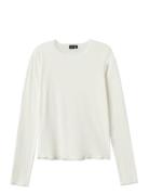 Nlfkab Ls Short S Top Tops T-shirts Long-sleeved T-shirts White LMTD