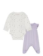 Fixoni Set W. Body & Romper Rib Lila