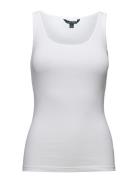 Lauren Ralph Lauren Stretch Cotton Tank Top Vit