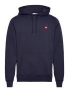 Double A By Wood Wood Wwash Hoodie Marinblå