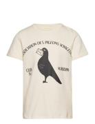 Pigeons Sp Ss Tee Tops T-shirts Short-sleeved Cream Mini Rodini