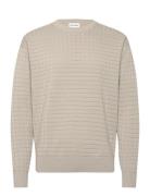 Calvin Klein Check Pattern Sweater Beige