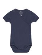 Copenhagen Colors Baby Rib Jersey Body Crossover W. Ss Marinblå