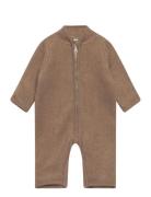 Pram Suit Cotton Fleece Outerwear Fleece Outerwear Fleece Suits Brown ...