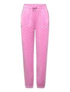Luxe Embossed Velour Loose Jogs Bottoms Sweatpants Pink Juicy Couture