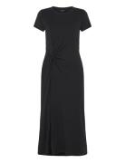 Lauren Ralph Lauren Jersey Twist-Front Midi Dress Svart