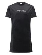 Juicy Couture Glitter Velour Ss Dress Svart