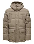 ONLY & SONS Onsarwin Puffer Coat Otw Bf Grå