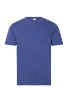 GANT Reg Tonal Shield Ss T-Shirt Blå