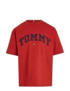 Tommy Hilfiger Varsity Embroidery Tee Ss Röd