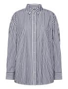 Tommy Jeans Tjw Ovs Pinstripe Shirt Marinblå