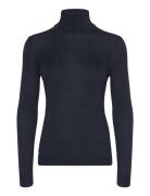 Lauren Ralph Lauren Silk-Blend Turtleneck Sweater Marinblå