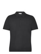 Mango Fine-Knit Polo Shirt Marinblå