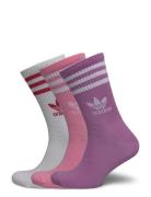 Adidas Originals 3 Stripes Crew Sock 3 Pair Pack Rosa