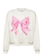 Lindex Sweatshirt Big Bow Vit