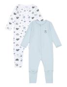 Name It Nbmnightsuit 2P Zip Ff Elephant Noos Blå