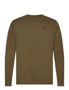 Knowledge Cotton Apparel Viggo Badge Long Sleeve - Regenerat Khaki Gre...