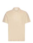 Mango 100% Cotton Pique Polo Shirt Beige