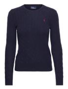 Polo Ralph Lauren Cable-Knit Wool-Cashmere Sweater Marinblå