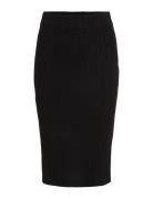 Vila Viril Pencil Hw Knit Skirt - Noos Svart