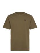 Knowledge Cotton Apparel Loke Badge Tee - Regenerative Organ Khaki Gre...