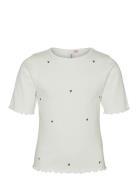 Vero Moda Girl Vmlavender Francis Emb Ss Top Jrs Girl Vit