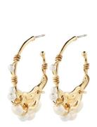 Pilgrim Focus Recycled Hoop Earrings Guld