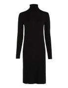 Calvin Klein Merino Wool Knee Dress Svart