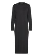 Mango Round-Neck Knitted Dress Svart